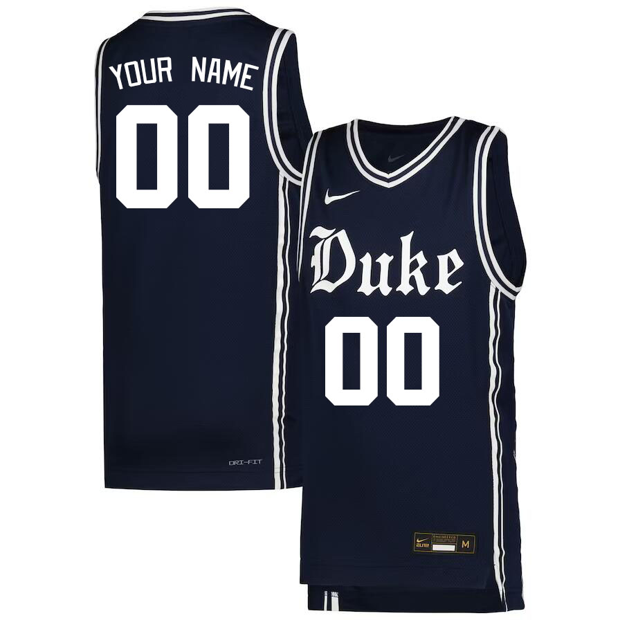 Custom Duke Blue Devils Name And Number College Basketball Jerseys Stithced-Navy